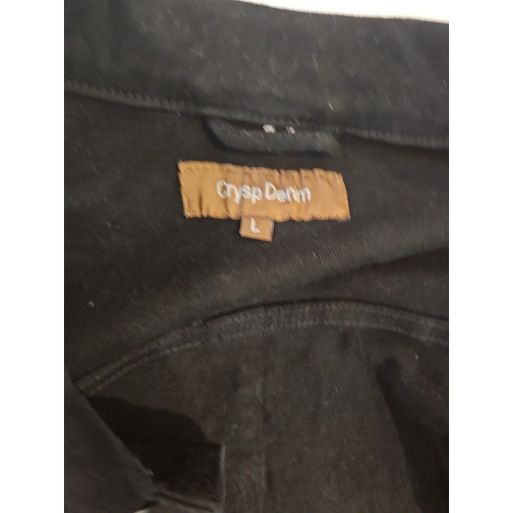 Size L CRYSP Denim Jacket Custom Made With "FLY MONSTAS" Logo On Back And Front - Picture 7 of 11